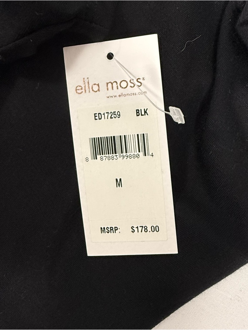 NWT Ella Moss Black Rayon Faux Wrap Maxi Dress Tie Shoulder Size M Medium - Picture 5 of 10